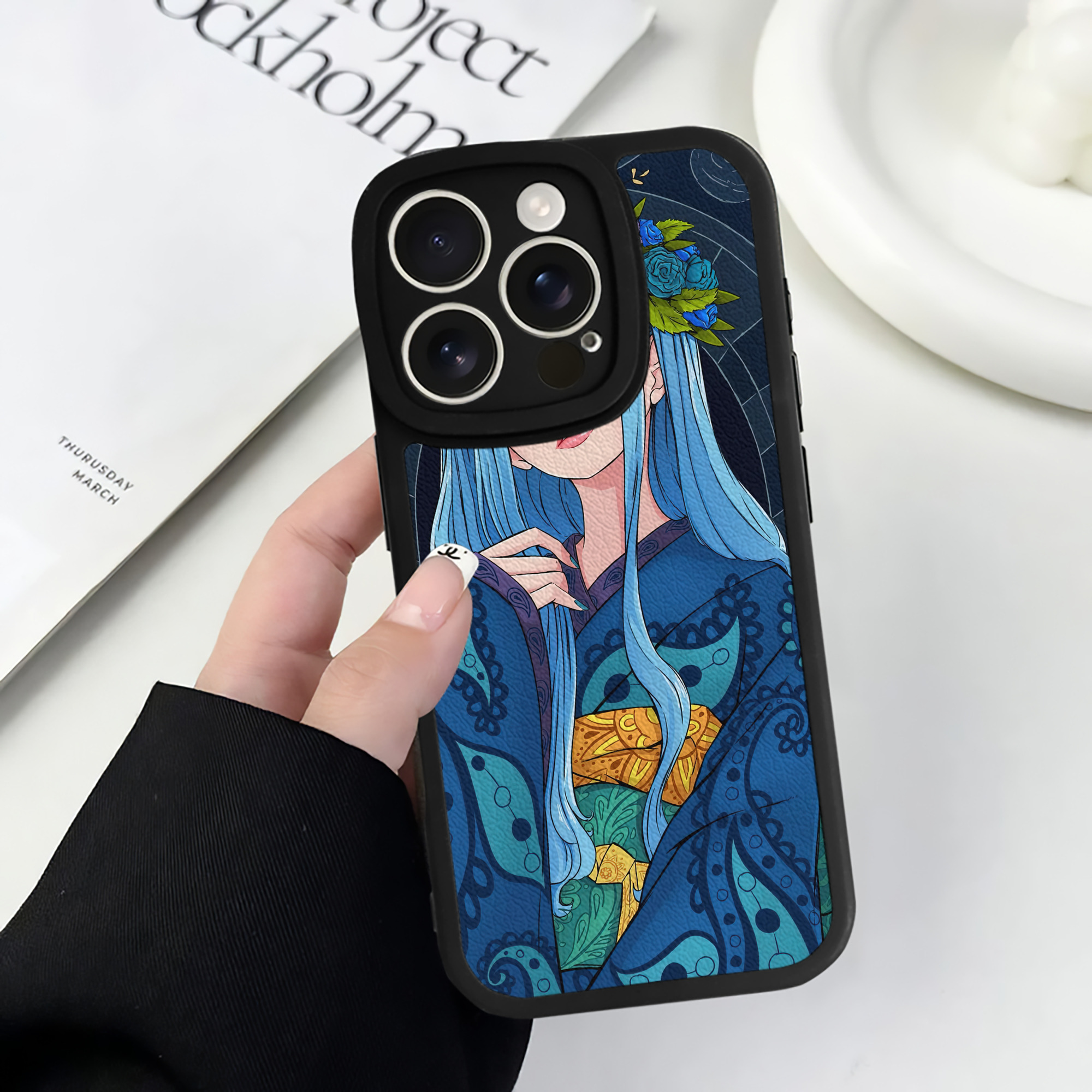 （画像用） ワンピース ONE PIECE 【iPhone 16シリーズ対応】シリコンスマホケース（レザー調） 材質：シリコン